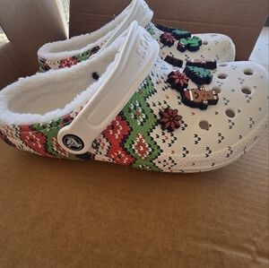Crocs Classic Lined Holiday Charm Clog